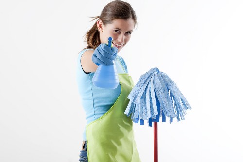 Professional hard floor cleaning service in a Barnet home entrance