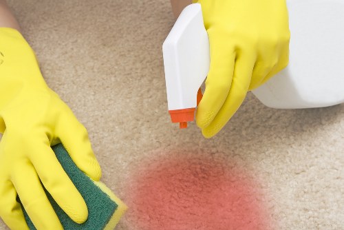 Deep cleaning of tiled flooring in a Barnet property