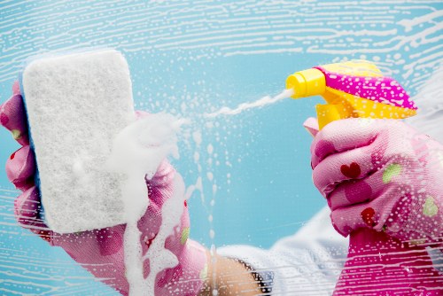 Local cleaning team preparing a Barnet flat for move-out inspection