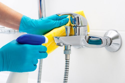 Local cleaners working in a Barnet flat with stair and access considerations