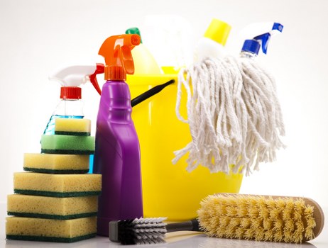 Professional cleaner in Barnet assessing a property for safety risks